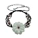 Daisy Dust Red and Green Jade Black Cord Bracelet