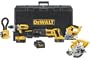 Factory-Reconditioned DEWALT DC5PAKAR Heavy-Duty XRP 18V Cordless Hammerdrill/Drill/Driver/Circular Saw/Reciprocating Saw/Jig Saw/Flexible Floodlight Combo Kit