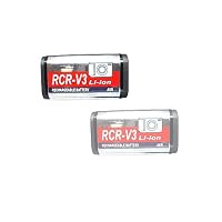 CRV3 CR-V3 2X OF JPBLISS Li-Ion Rechargeable Battery for KODAK CR-V3, RCR-V3, CR-V3P, OLYMPUS LB-01, LB-01E, SAMSUNG SPB-1103 SPB-1303, KCR-V3 400 pictures per charge 400 recharge cycles