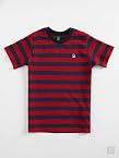 Vibrant Double Colour Stripe T-Shirt-Black-M
