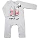 Dirty Fingers - 50% American, 50% Canadian = 100% Cute (Any TWO countries...YOU CHOOSE!) - Baby & Toddler Long Sleeve Romper Suit 3-6 months, White