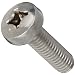 18-8 Stainless Steel Machine Screw, Plain Finish, Pan Head, Phillips Drive, Meets DIN 7985, 5mm Length, Fully Threaded, M3.5-0.6 Metric Coarse Threads (Pack of 100)