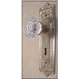 24% Lead Crystal EGG and DART Passage Door Knob Set with handcrafted hardware