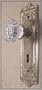 24% Lead Crystal EGG & DART Passage Door Knob Set with handcrafted hardware