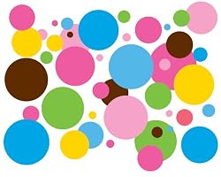 Wallcandy Arts Multi-Color Dots - 1 Kit