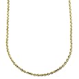 14k Yellow Gold 2.25mm Solid Diamond Cut Rope Chain Necklace, 22"