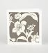MoDA Brown and Cream Floral Bamboo Paper Blank Card