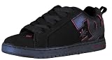 DC Court Graffik Shoe In Black/ True Red / Black Shoes