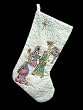 16" White Velvet Beaded 3 Wise Men and Star of Bethlehem Christmas Stocking