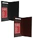 Marshal Checkbook Covers - Set of 2 - Genuine Leather (Black-Burgundy)