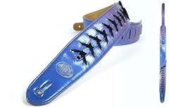Purple 'Lace Series' Faux Leather Guitar Strap for Electric/Acoustic/Bass Guitar