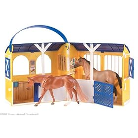 Breyer Classics Two-Stall Barn Travel Case by Breyer