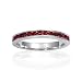 Bling Jewelry Sterling Silver January Birthstone Garnet Color CZ Eternity Band Ring