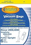 Simplicity Type A 5000, 6000 Vacuum Bags - 6 pack