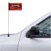 Arkansas Razorbacks Red Car Antenna Flag Image