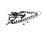 Fashionista Black Fashion Necklace and Earring Set