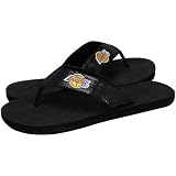 NBA Los Angeles Lakers Ladies Black Sequin Strap Flip Flops (9/10)