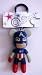 Search : Designer Bear ~Captain America as Bear Hard Rubber Key Chain
