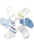 6 pack of cuffed socks by Carters - Blue - 7-12 Lbs.