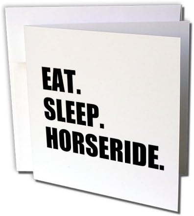 gc_180411_1 InspirationzStore Eat Sleep series - Eat Sleep Horseride - horserider gifts - horse riding rider ride hobby - Greeting Cards-6 Greeting Cards with envelopes