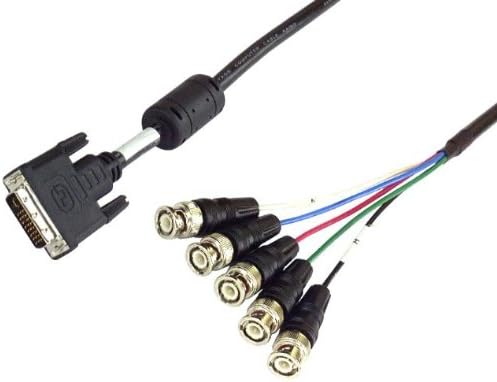 IEC M5148 DVI-I or DVI-A to 5 BNCs Analog 6 Feet
