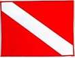 Large Diver Down Flag Patch 11-inch Embroidered Iron On Scuba Diving Emblem Souvenir