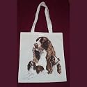 Springer Spaniel Print Shoulder Tote Bag