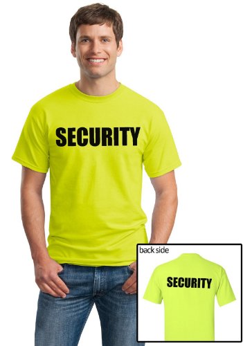SECURITY | Event Safety Cotton Two Side Print Neon Unisex T-shirt