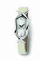 Miss Sixty - SCJ005 - Montre Femme - Sixtystar - Quartz Analogique - Cadran en Acier - Bracelet en Cuir Vernis Blanc Nacr&eacute; - Fond Blanc