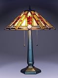 Geo Hex Mission Tiffany Style Table Lamp