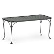 Woodard Wrought Iron Patio Coffee Table Size-Color - 18 x 36 in. Rectangle - Midnight