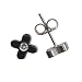 Steel Stud 4 Point Flower Earrings