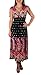 Peach Couture Women`s Summer Exotic Tahiti Polka Dot Print Sleeveless Maxi Dress