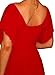 Funfash Red Plus Size Women Red Blouse, A-Line Tunic Casual Tops for Women, Empire Waist Tops for Women