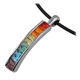 Rainbow Pride Gem Bar Pendant Gay Lesbian With Necklace