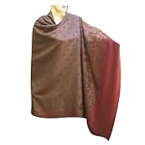 Beautiful Handmade Wool Shawl With Leaf Work & Two Side Design From India (Free Shipping) Shw0072rr