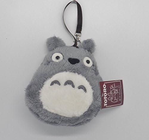 Fuzzy &amp; Soft My Neighbor Totoro Gray Color Pouch Bag with Zipper and Strap #2