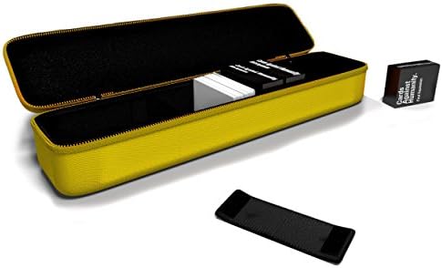 N cased - Large Hard Case for C. A. H. Card Game | All 6 Expansions. Includes 5 Moveable Dividers. Fits about 1400 Cards. BUNDLE | 7 pcs set (yellow)