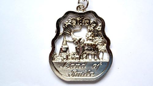 Silver Elephant Temple Big Size Key-chain From Thailand, Beautiful Art and Light Metal, Beautiful Design Show Real Beauty of Thailand, Made and Sale in Thailand Temple,