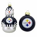 Steelers Blown Glass Ornament Set