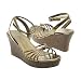 MUDD Singer Bronze Strappy Platform Wedge Sandal