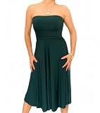 Blue Banana - Robe sarcelle moulante sans bretelles