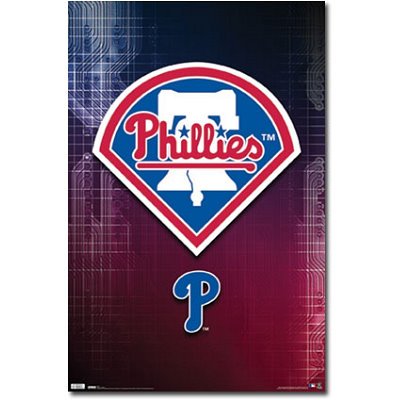(22x34) Philadelphia Phillies (Logo) Sports Poster Print