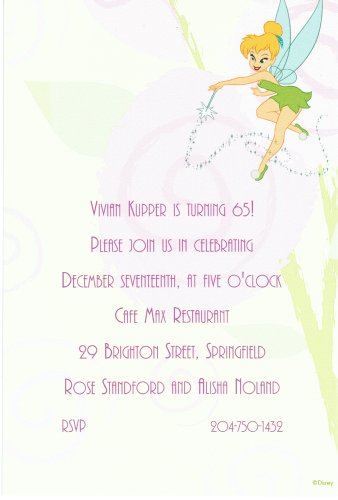 Tinker Bell Custom Printed Invitations 10ct [Toy]