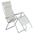 Faulkner XL Recliner Taupe Mesh with Wood Arms