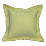 EXP Handmade Gently Textured Cream Cotton Cushion Cover/Pillow Sham (Thailand)
