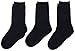 CLASSROOM Big Boys' Uniform Rib Crew Socks - 3 Pack, Dark Navy, Medium