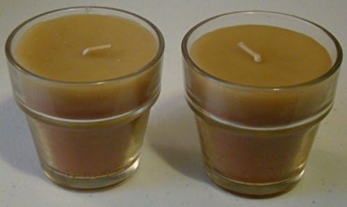 AcScents Momma's Kitchen Scented Votive Candles with Flower-pot Clear Glass Holders Set Of 2 ^ Burn 24 Hours