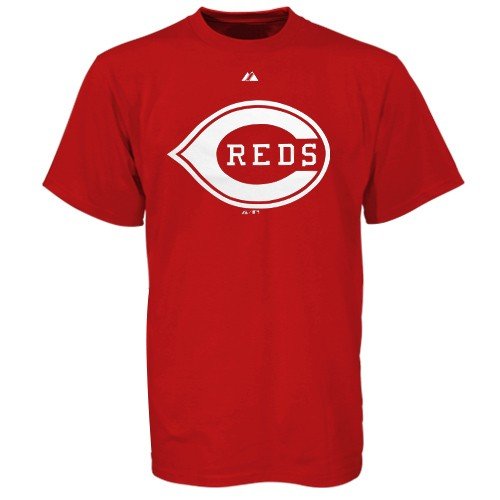 Majestic Cincinnati Reds Red Official Cooperstown Logo T-shirt (X-Large)