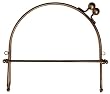 Lacis 6-Inch Metal Purse Frame with Ball Clasp and Loops, Antique Silver